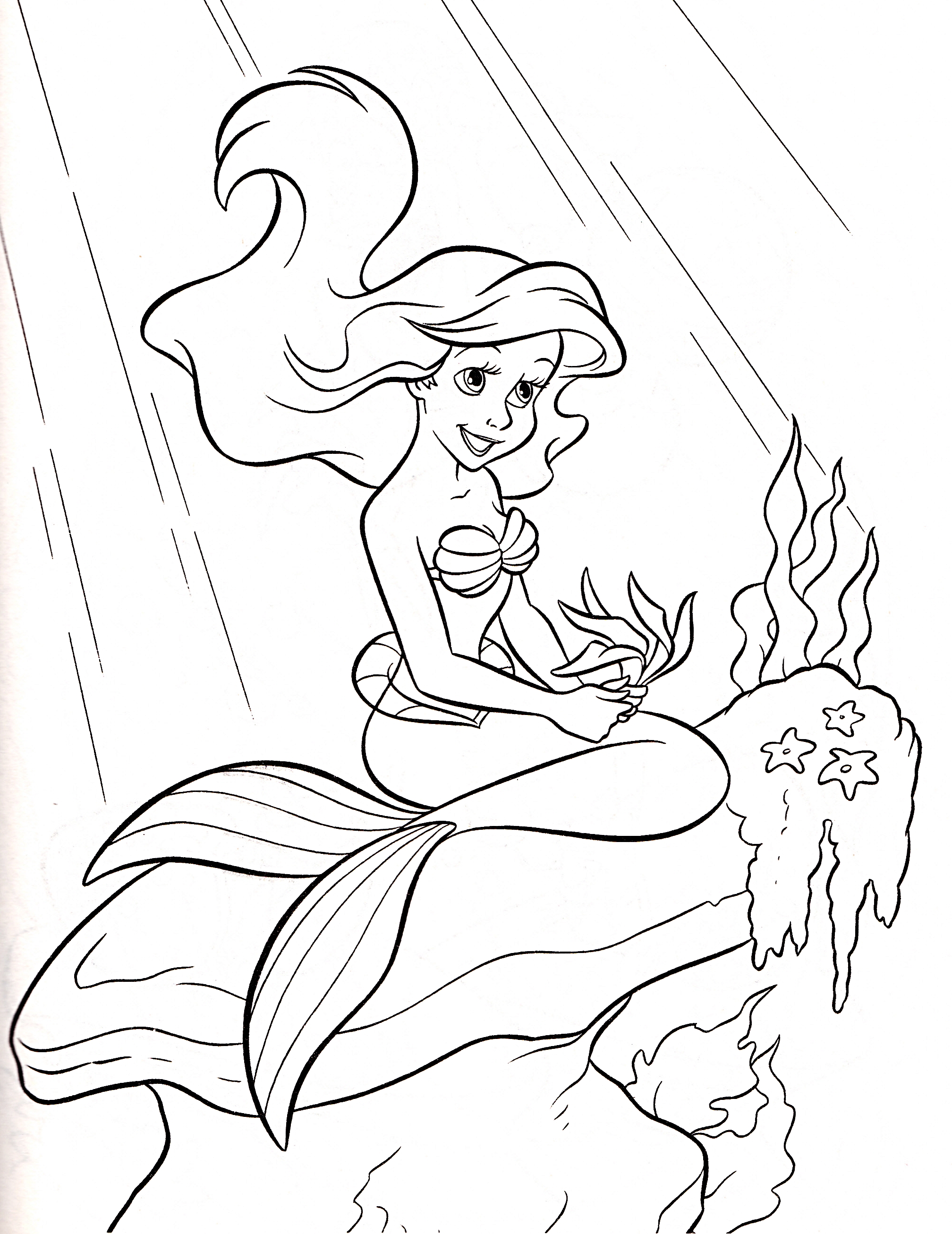 beautiful mermaid mermaid coloring pages for adults