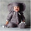 Cute Baby Wearing Elephant Costume Wallpaper wallpaper